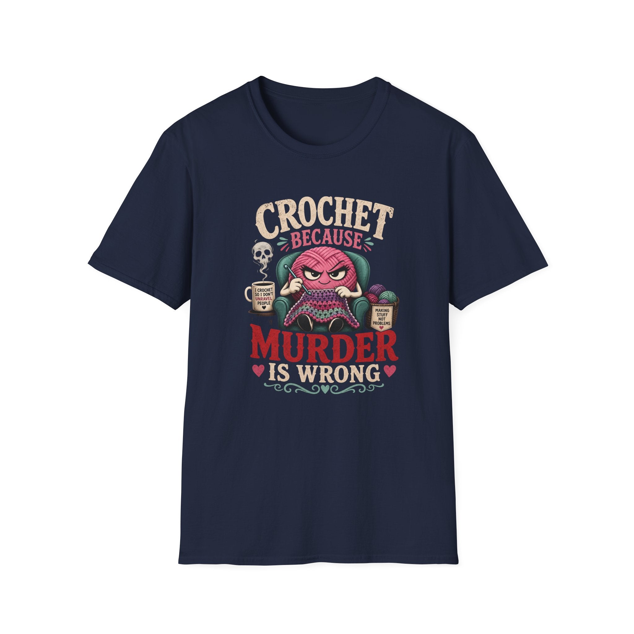 crochet murder is wrong T-Shirt