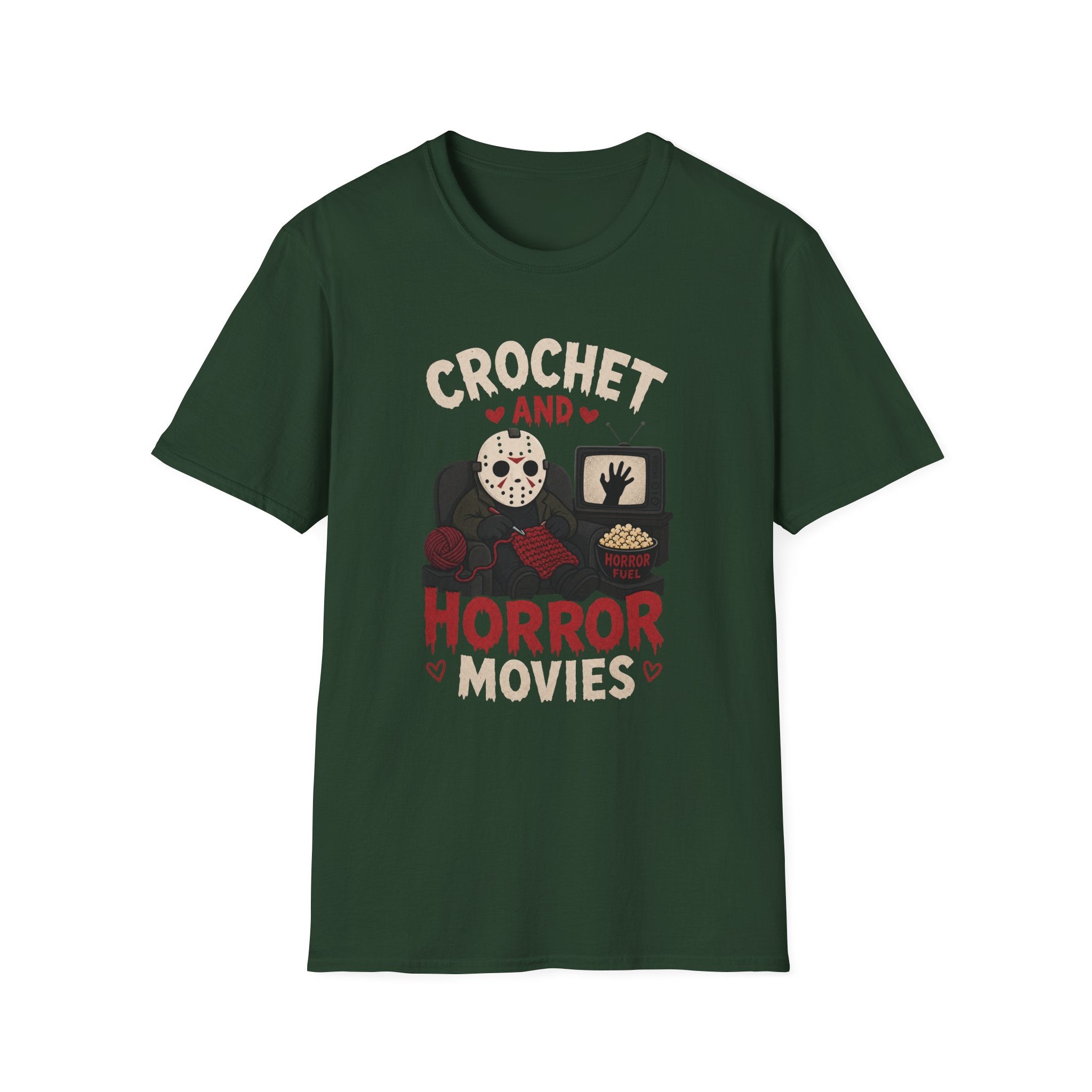 crochet heart horror movies T-Shirt