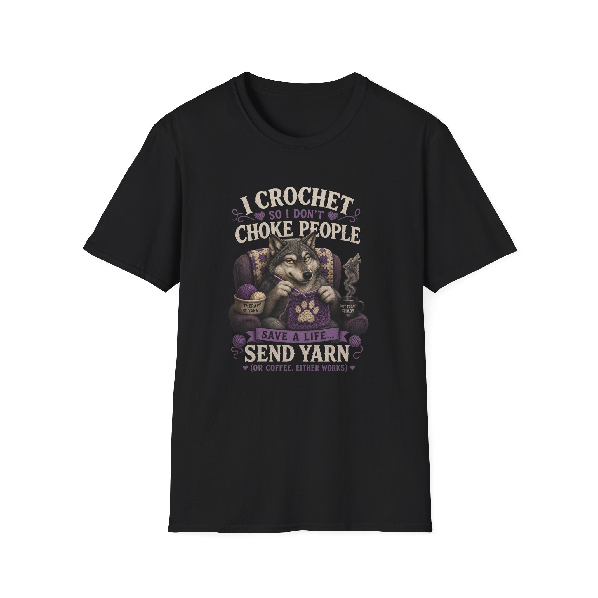 Crochet wolves send yarn T-Shirt