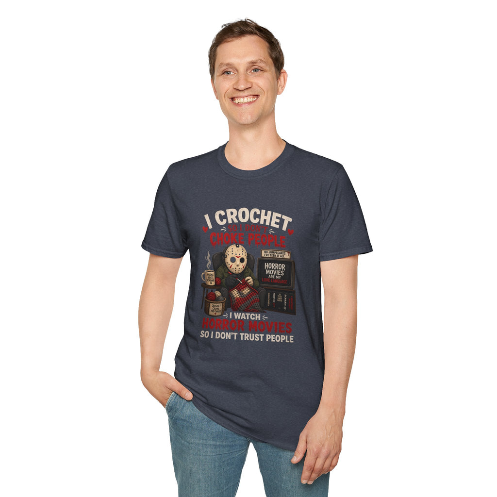 horror movies and crochet T-Shirt