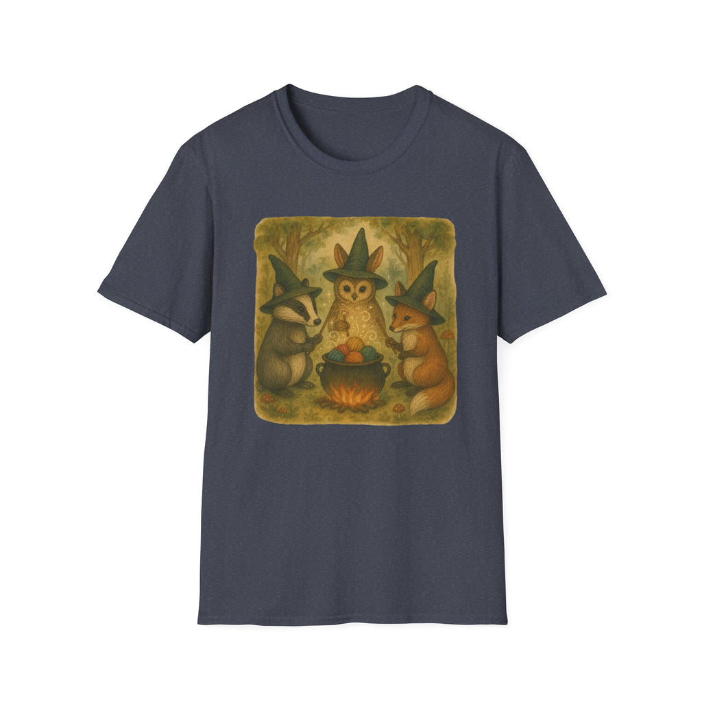 Witches around a cauldron of yarn T-Shirt