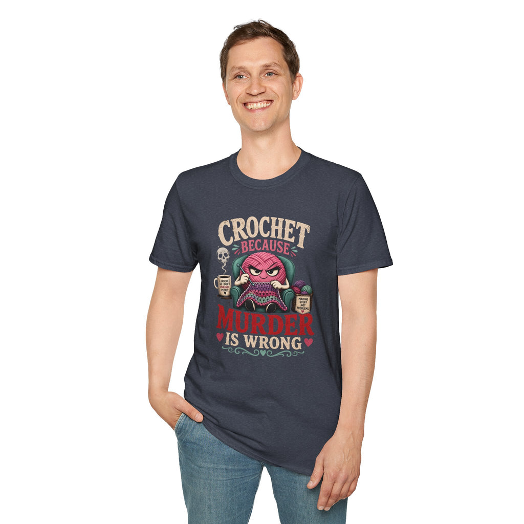 crochet murder is wrong T-Shirt