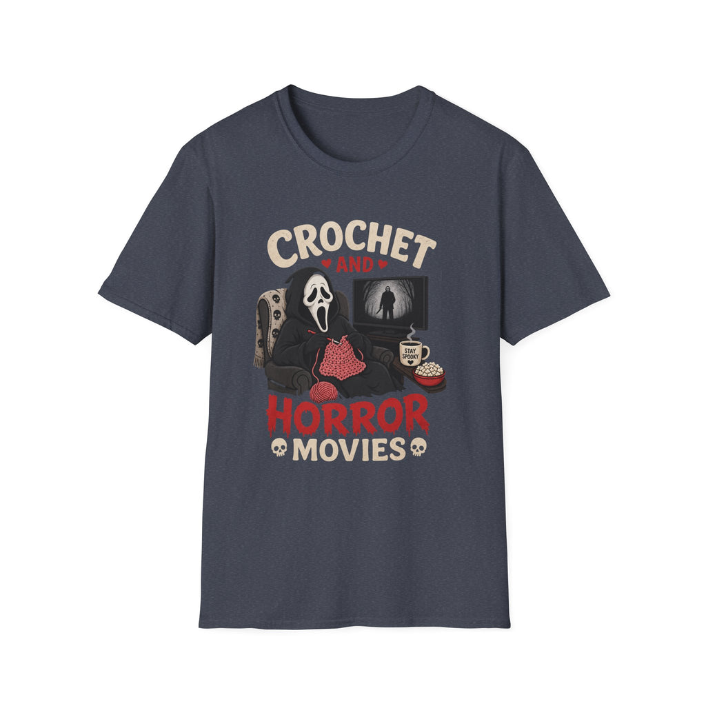 Ghostface and crochet and horror movies T-Shirt