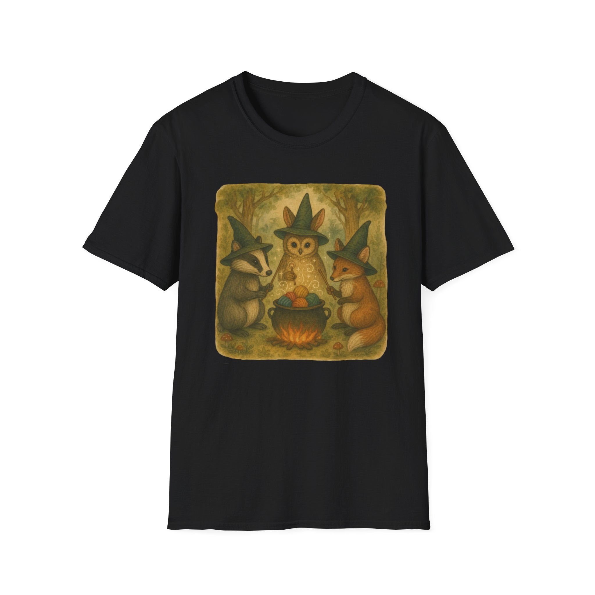 Witches around a cauldron of yarn T-Shirt