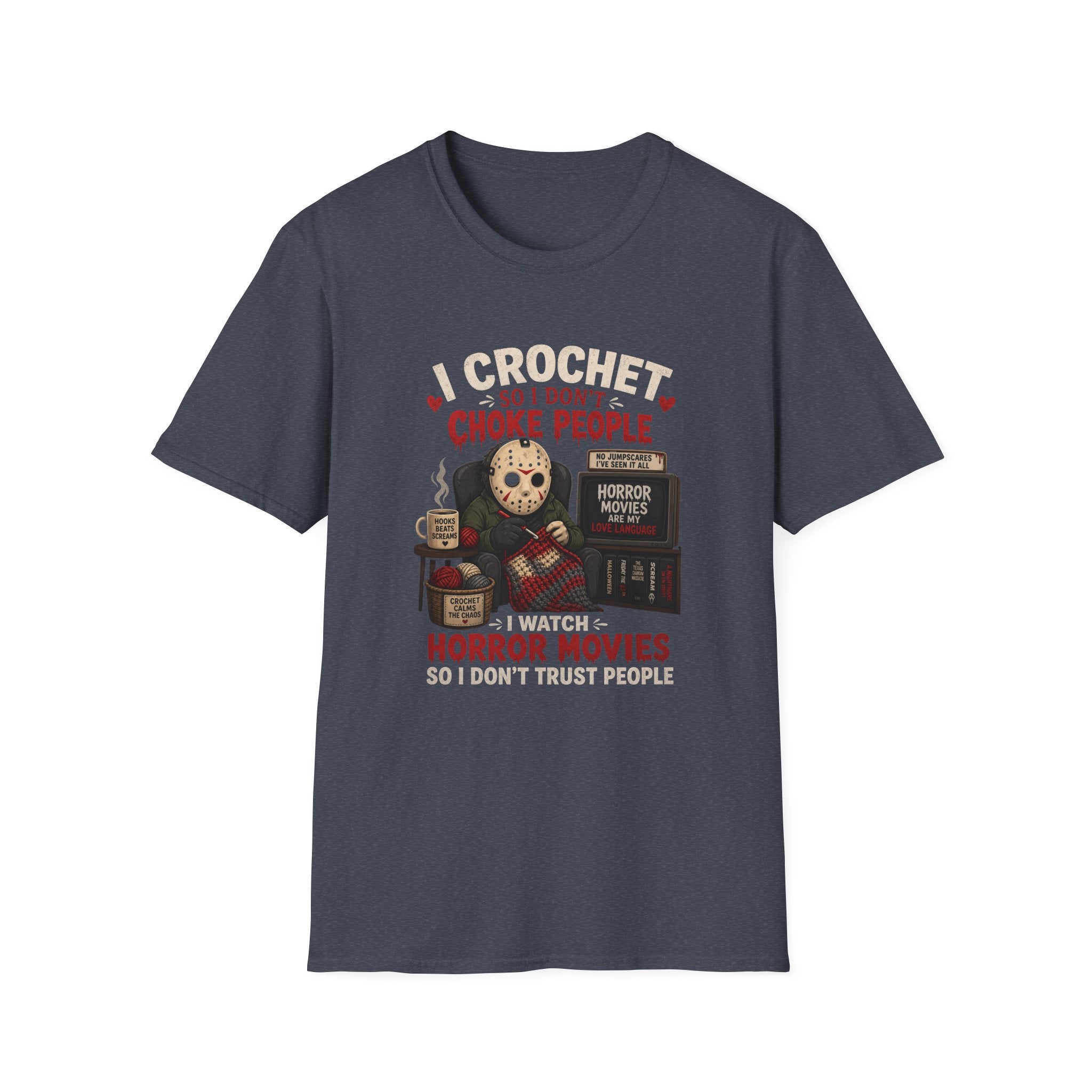 horror movies and crochet T-Shirt