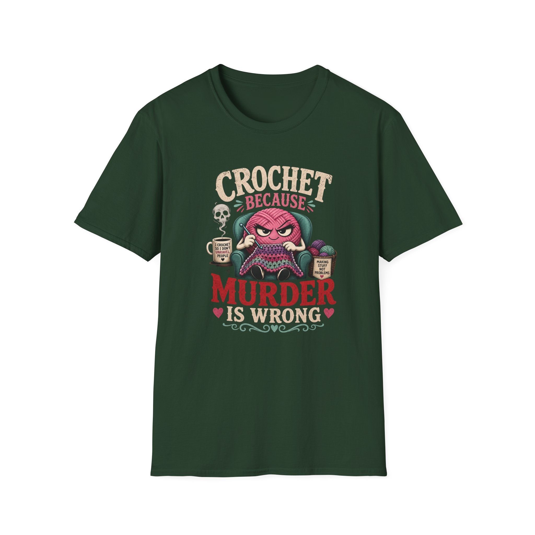 crochet murder is wrong T-Shirt
