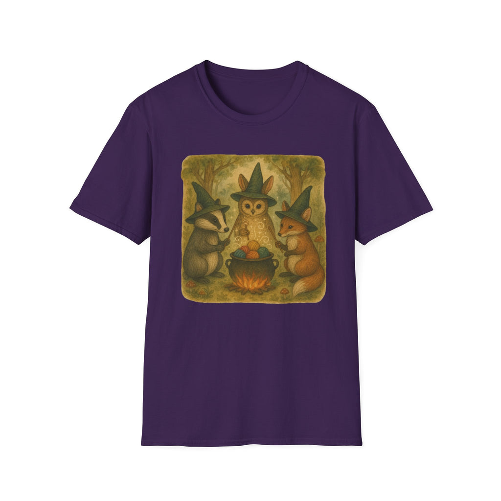 Witches around a cauldron of yarn T-Shirt