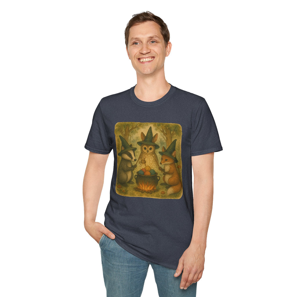 Witches around a cauldron of yarn T-Shirt