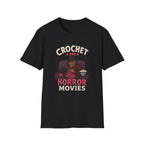 crochet and Freddy and horror movies T-Shirt