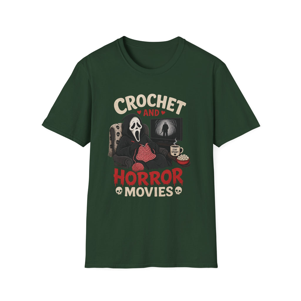 Ghostface and crochet and horror movies T-Shirt