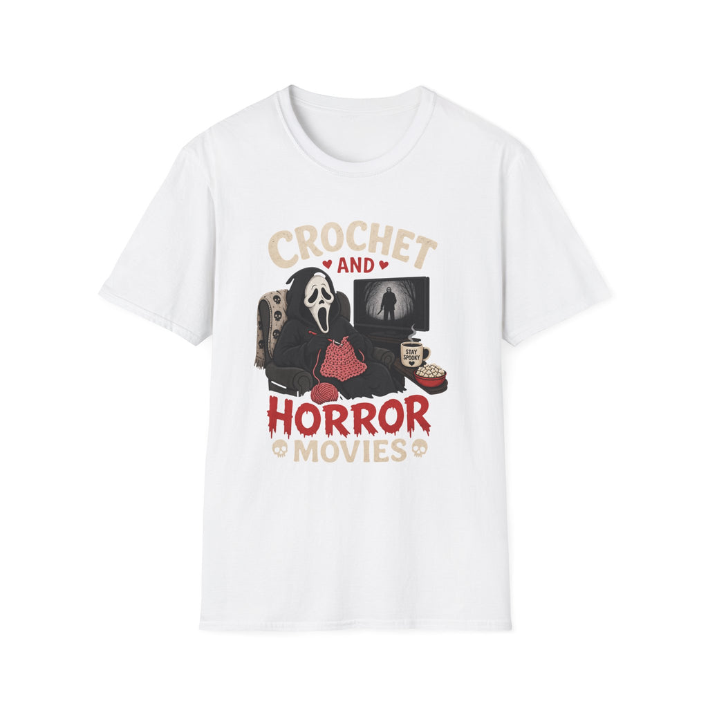 Ghostface and crochet and horror movies T-Shirt