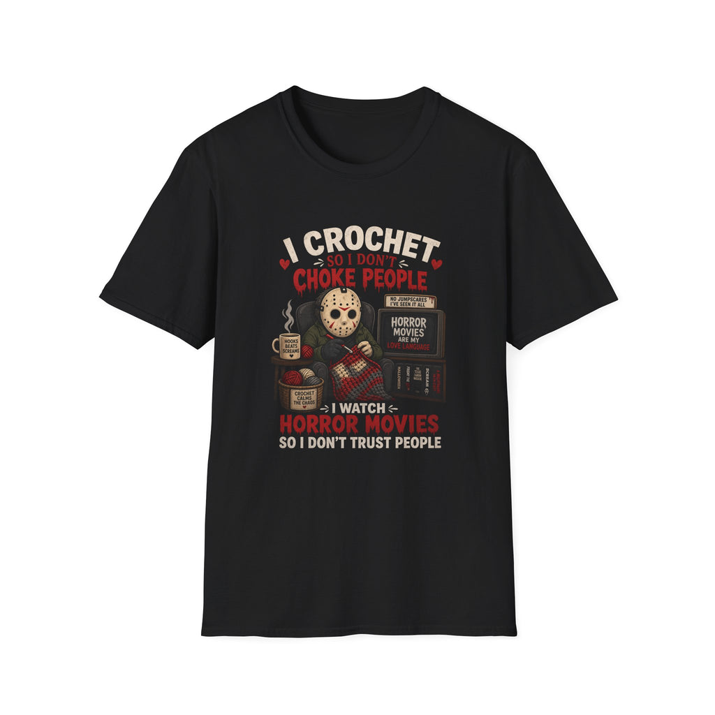 horror movies and crochet T-Shirt