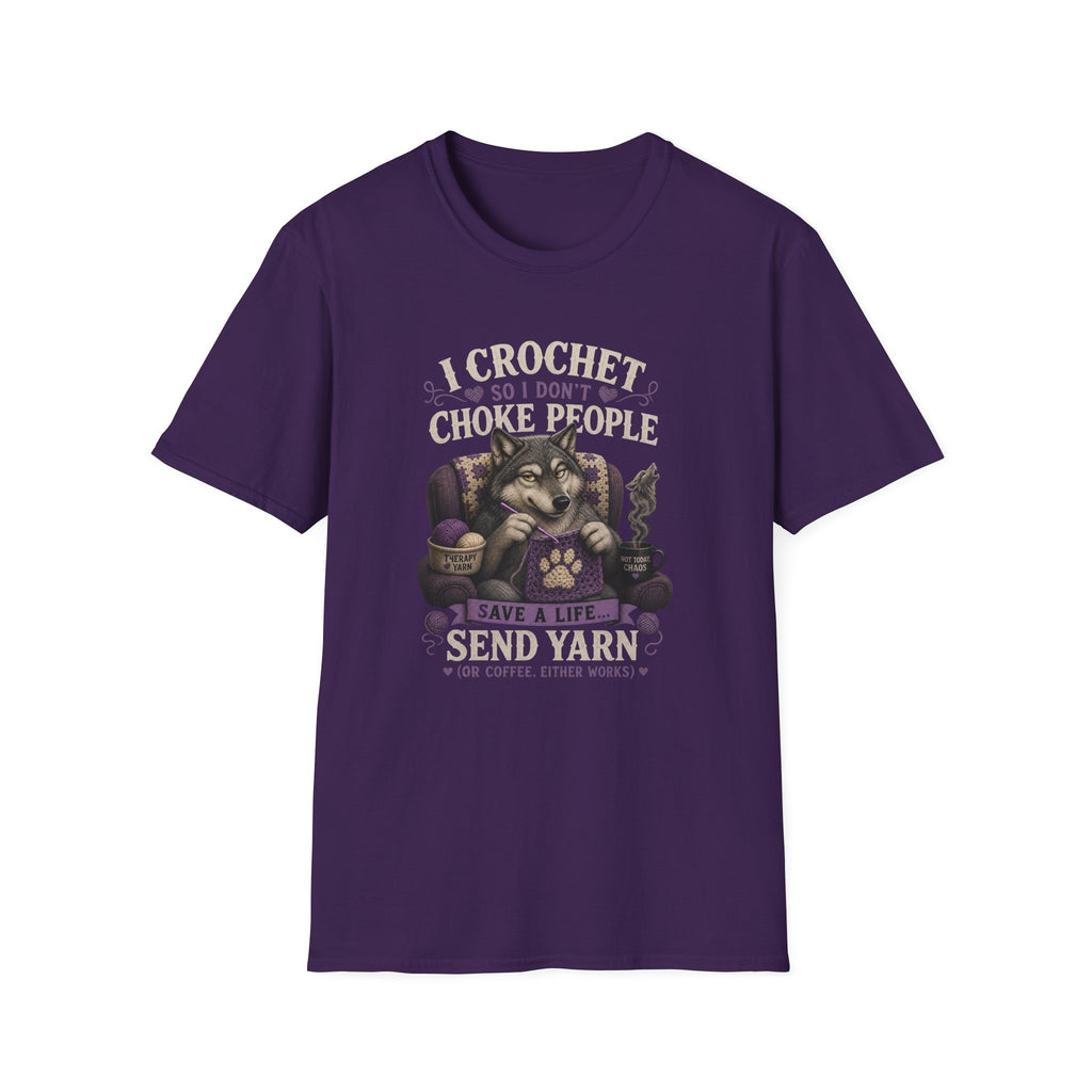 Crochet wolves send yarn T-Shirt