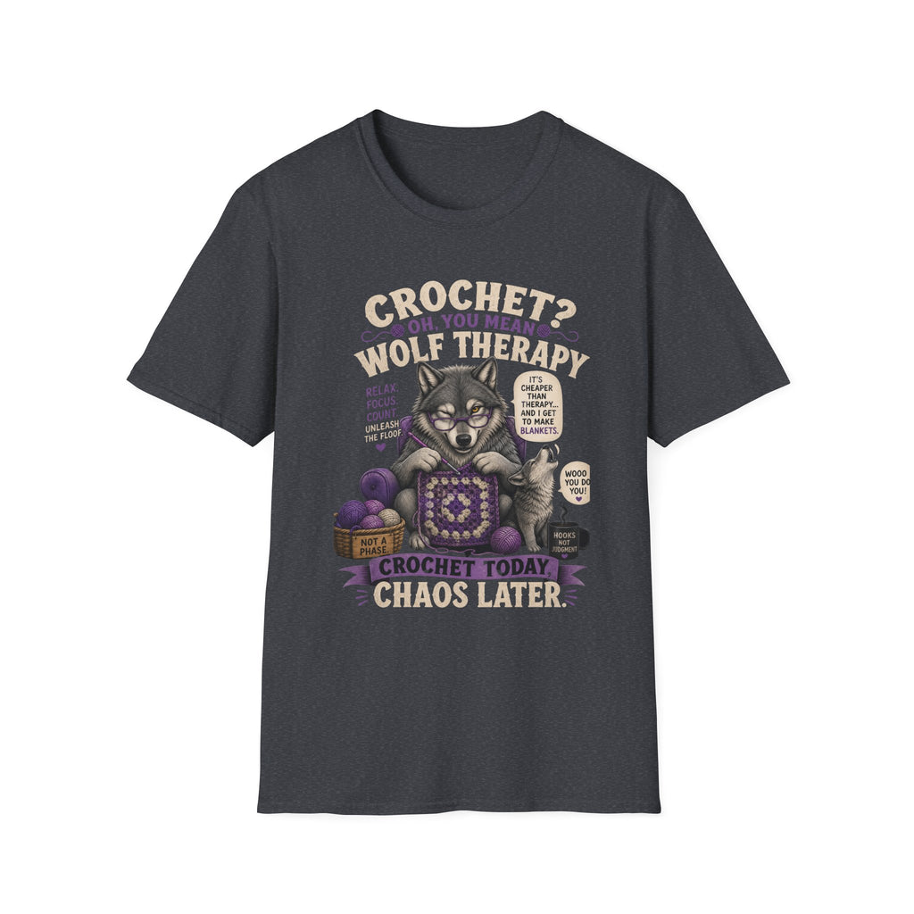Crochet and wolf therapy T-Shirt