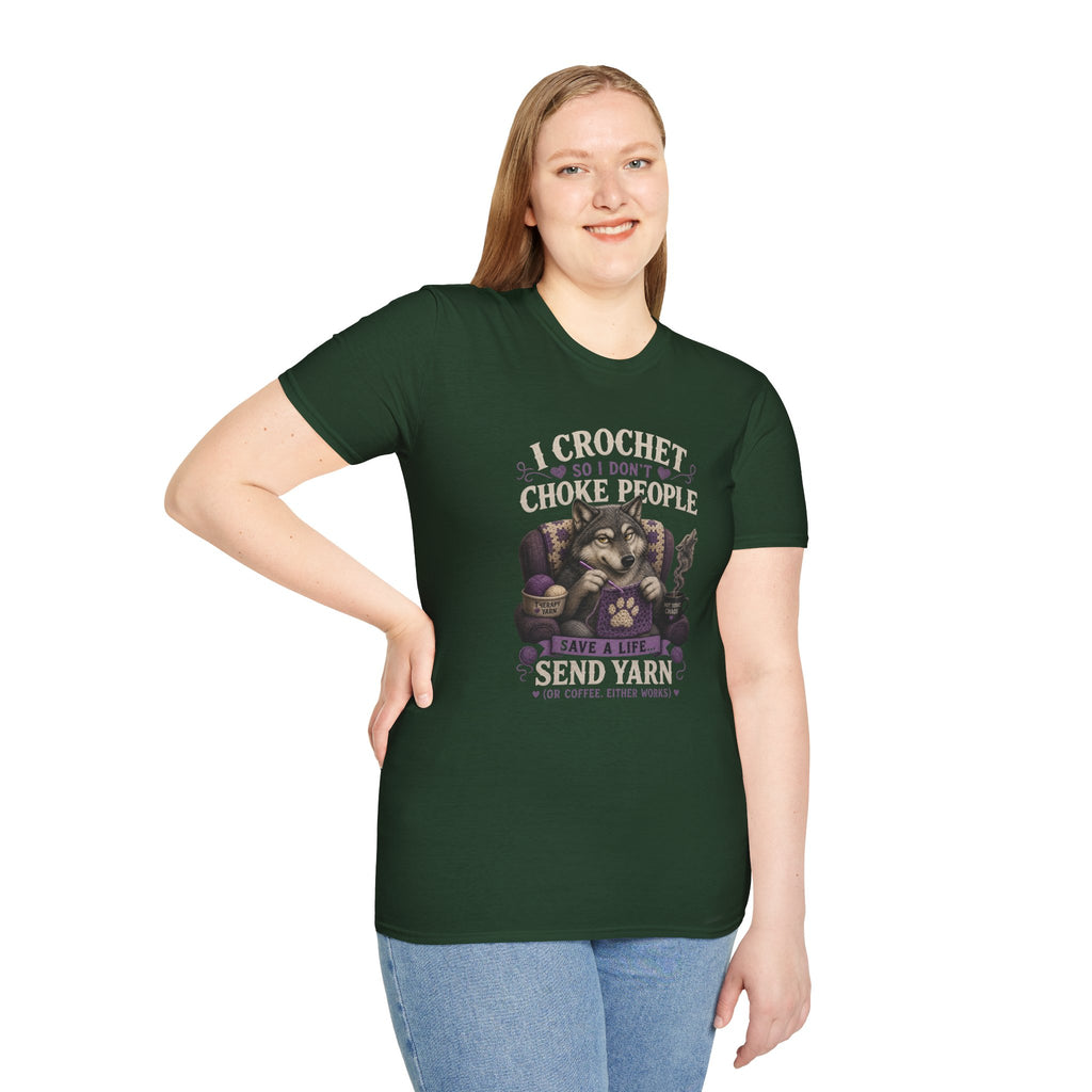 Crochet wolves send yarn T-Shirt