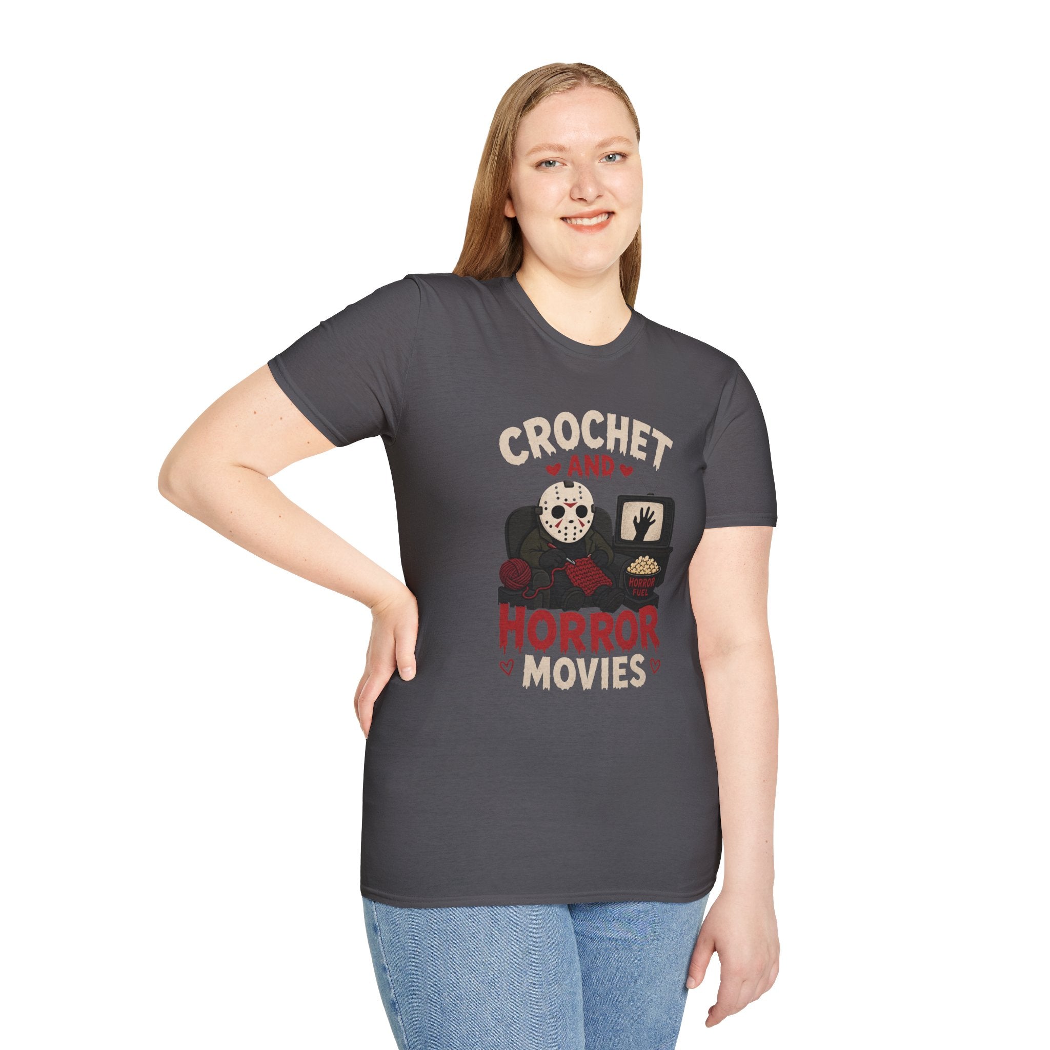 crochet heart horror movies T-Shirt