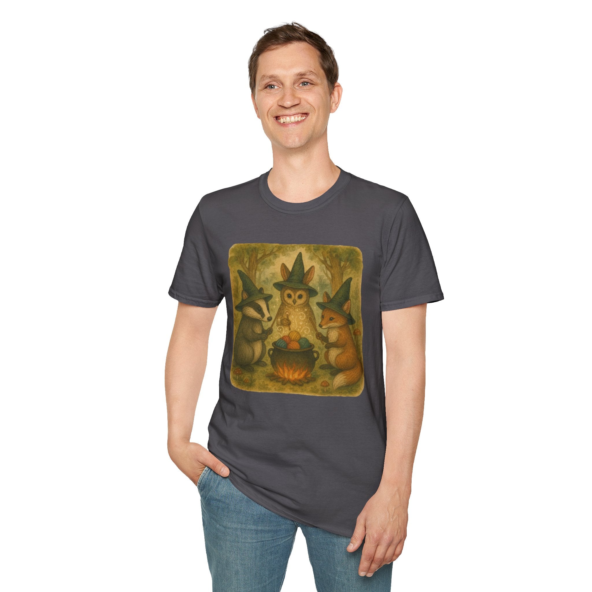 Witches around a cauldron of yarn T-Shirt