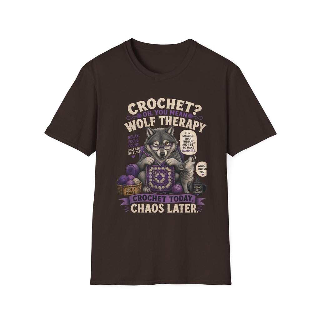 Crochet and wolf therapy T-Shirt