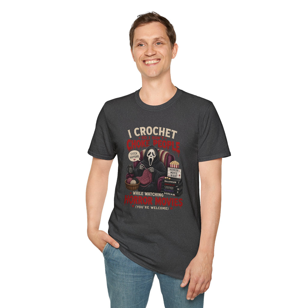 crochet and horror movies T-Shirt