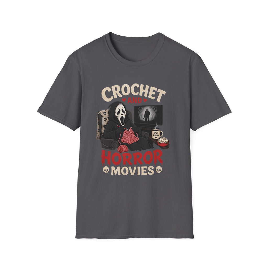 Ghostface and crochet and horror movies T-Shirt