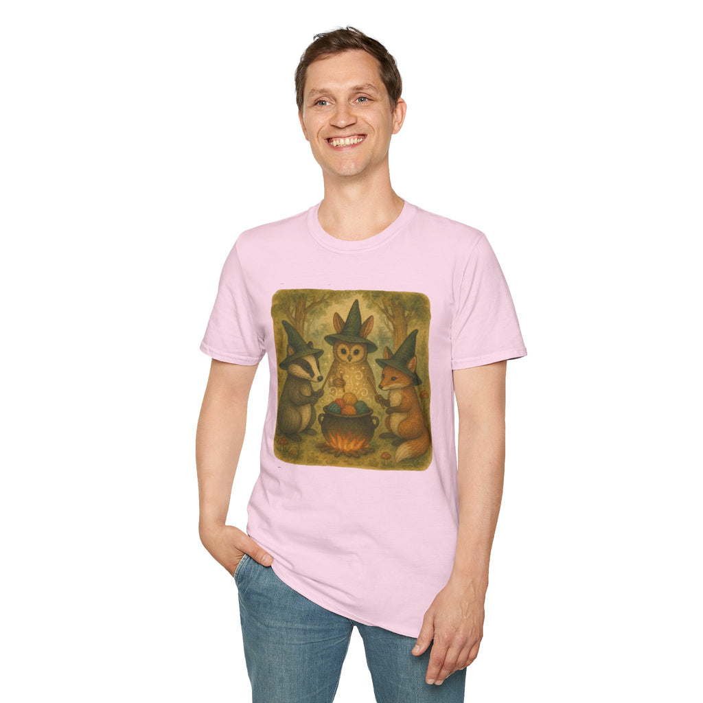 Witches around a cauldron of yarn T-Shirt