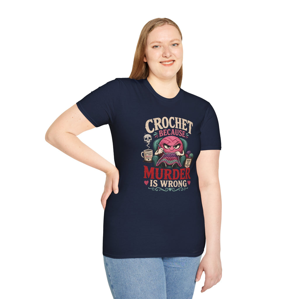 crochet murder is wrong T-Shirt