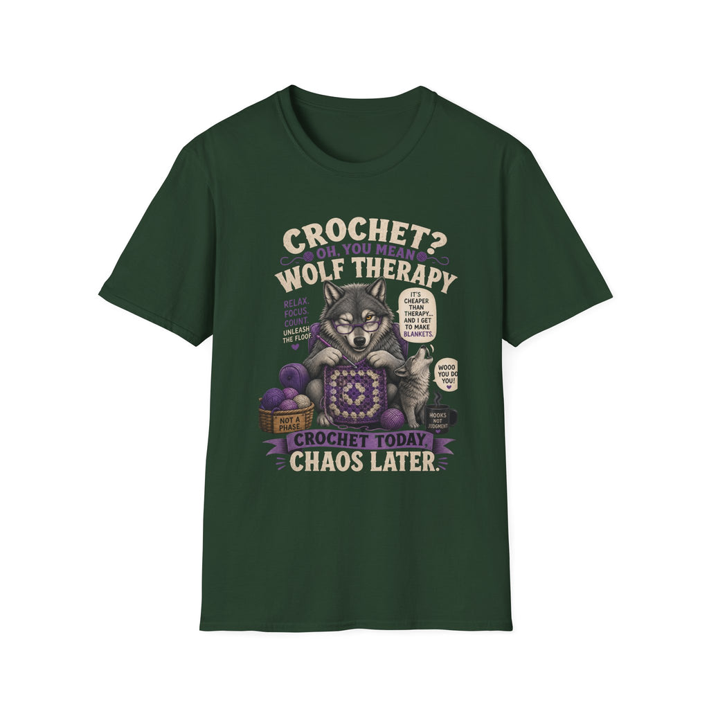 Crochet and wolf therapy T-Shirt