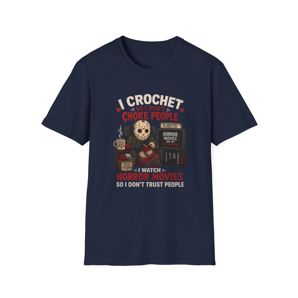 horror movies and crochet T-Shirt