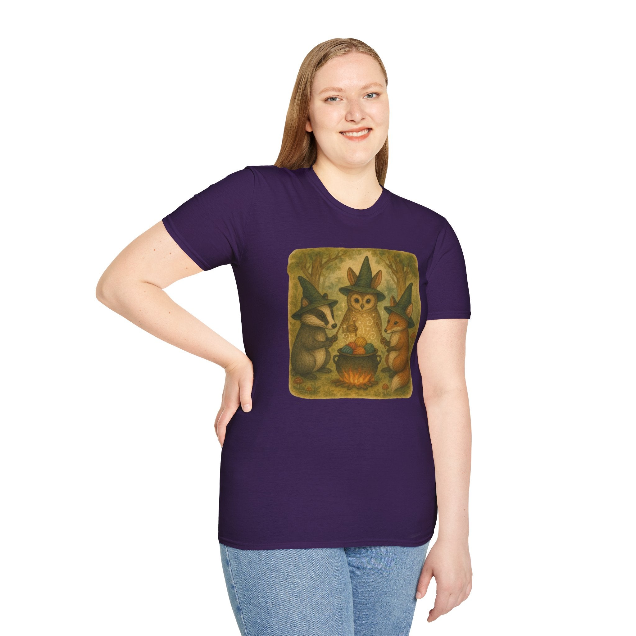 Witches around a cauldron of yarn T-Shirt