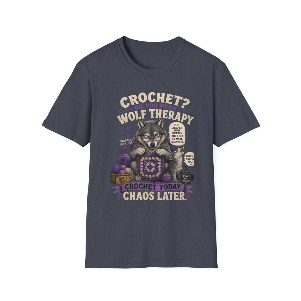 Crochet and wolf therapy T-Shirt