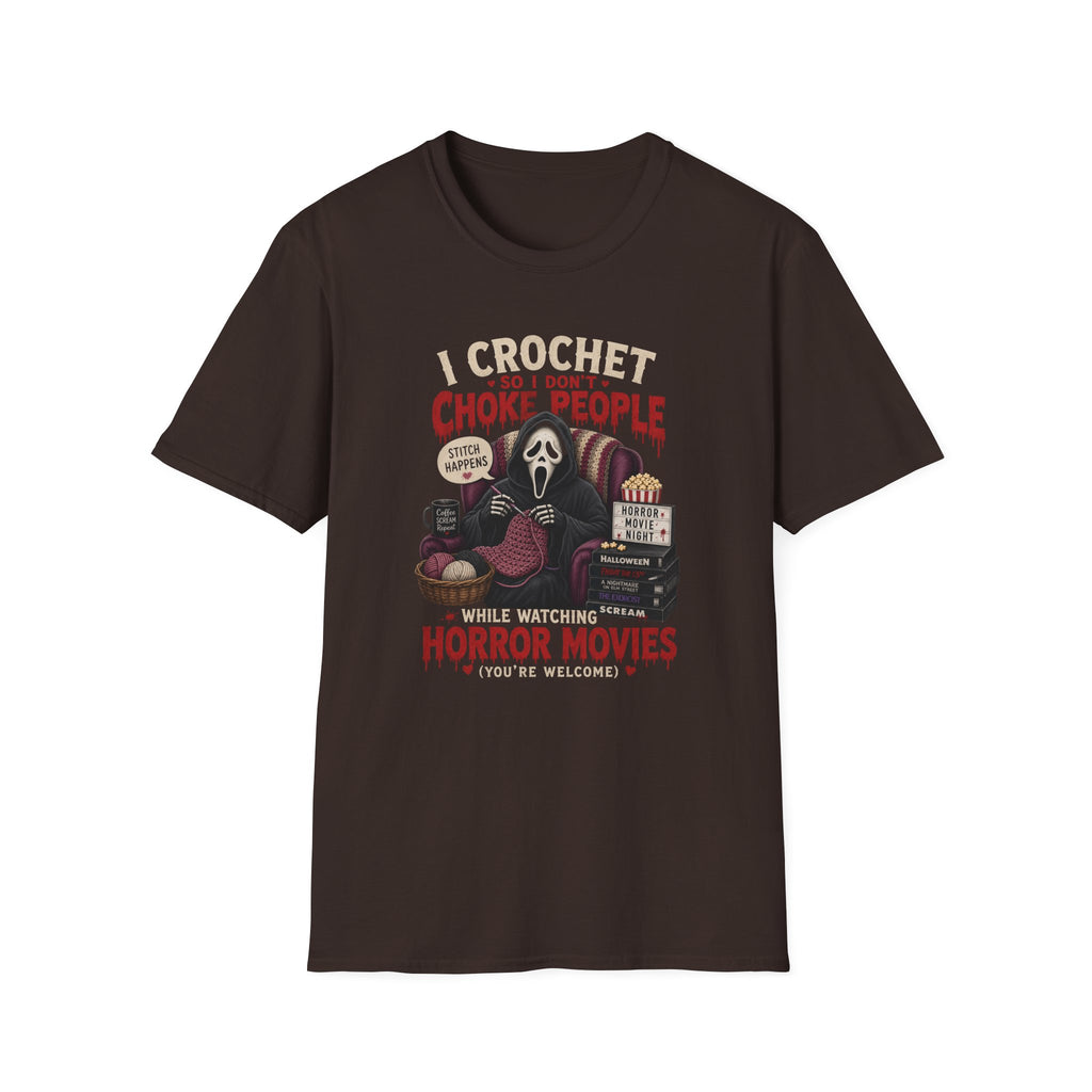 crochet and horror movies T-Shirt