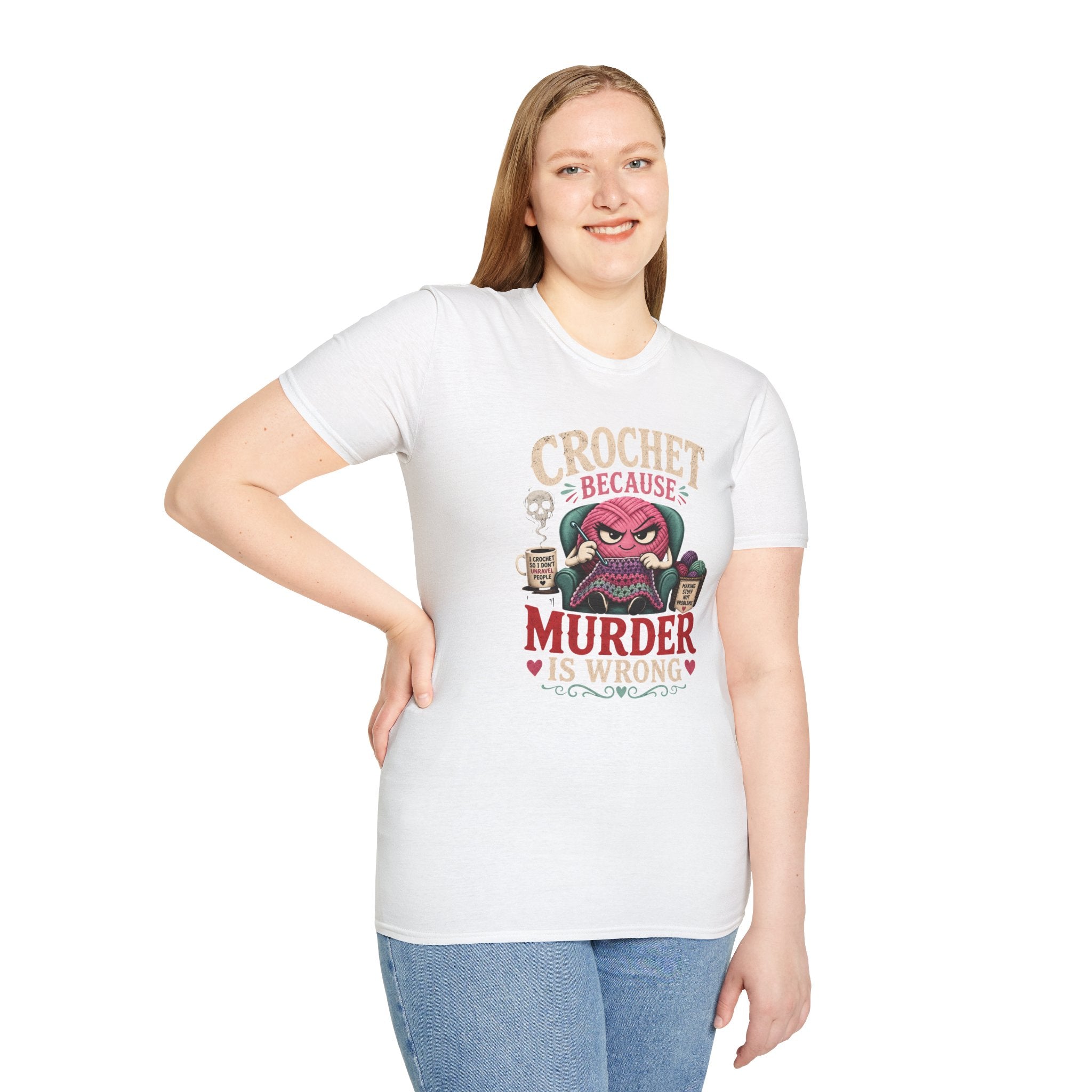 crochet murder is wrong T-Shirt