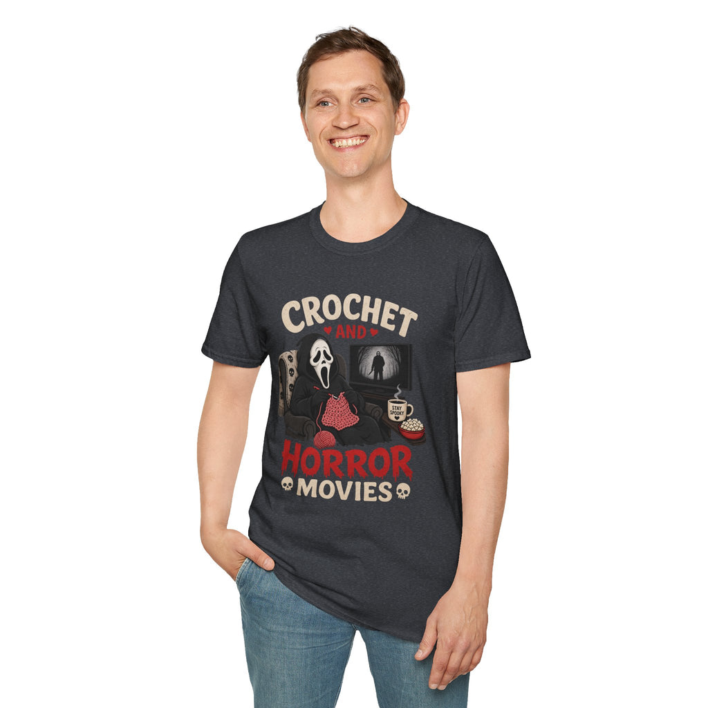 Ghostface and crochet and horror movies T-Shirt