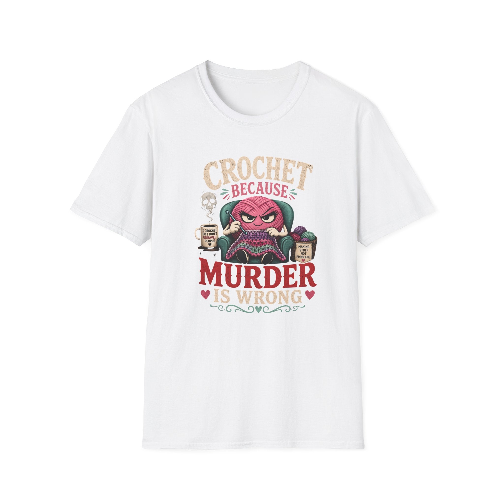 crochet murder is wrong T-Shirt