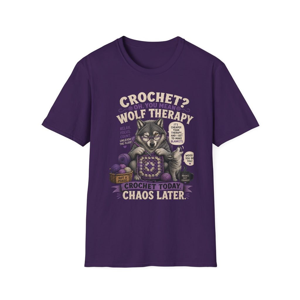 Crochet and wolf therapy T-Shirt