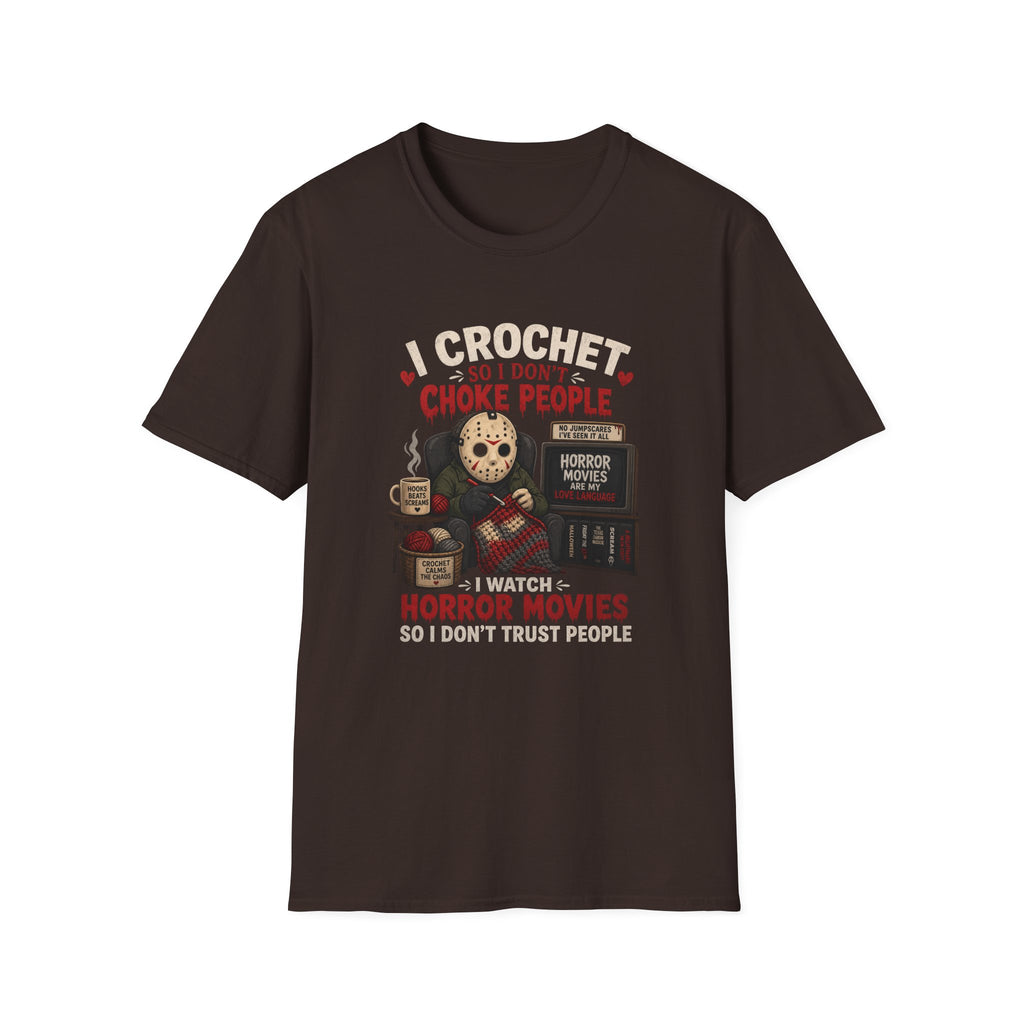 horror movies and crochet T-Shirt