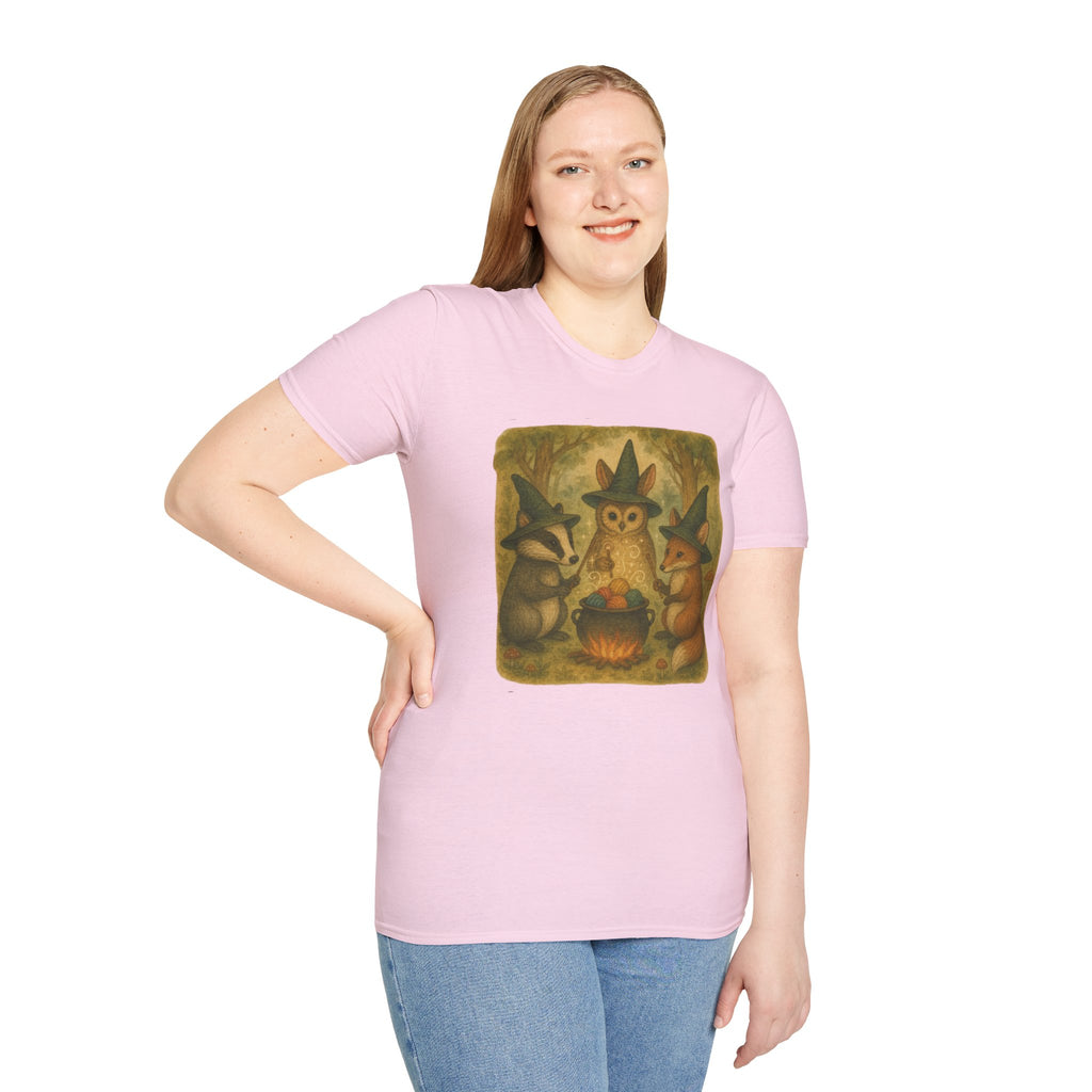 Witches around a cauldron of yarn T-Shirt