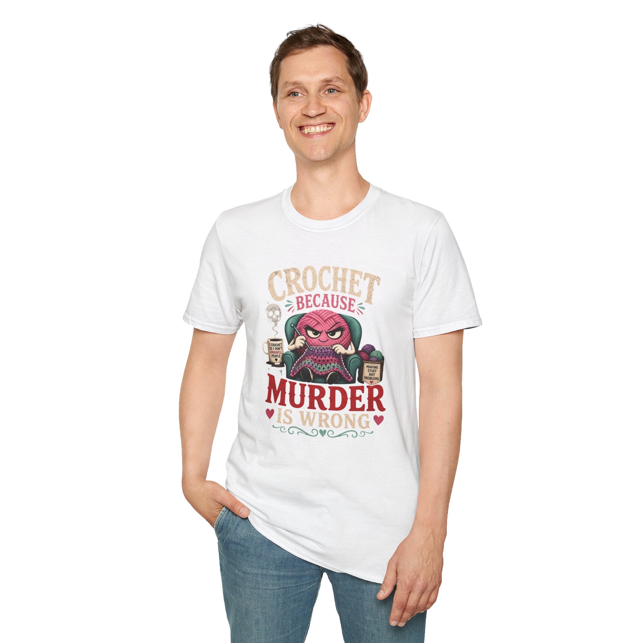 crochet murder is wrong T-Shirt
