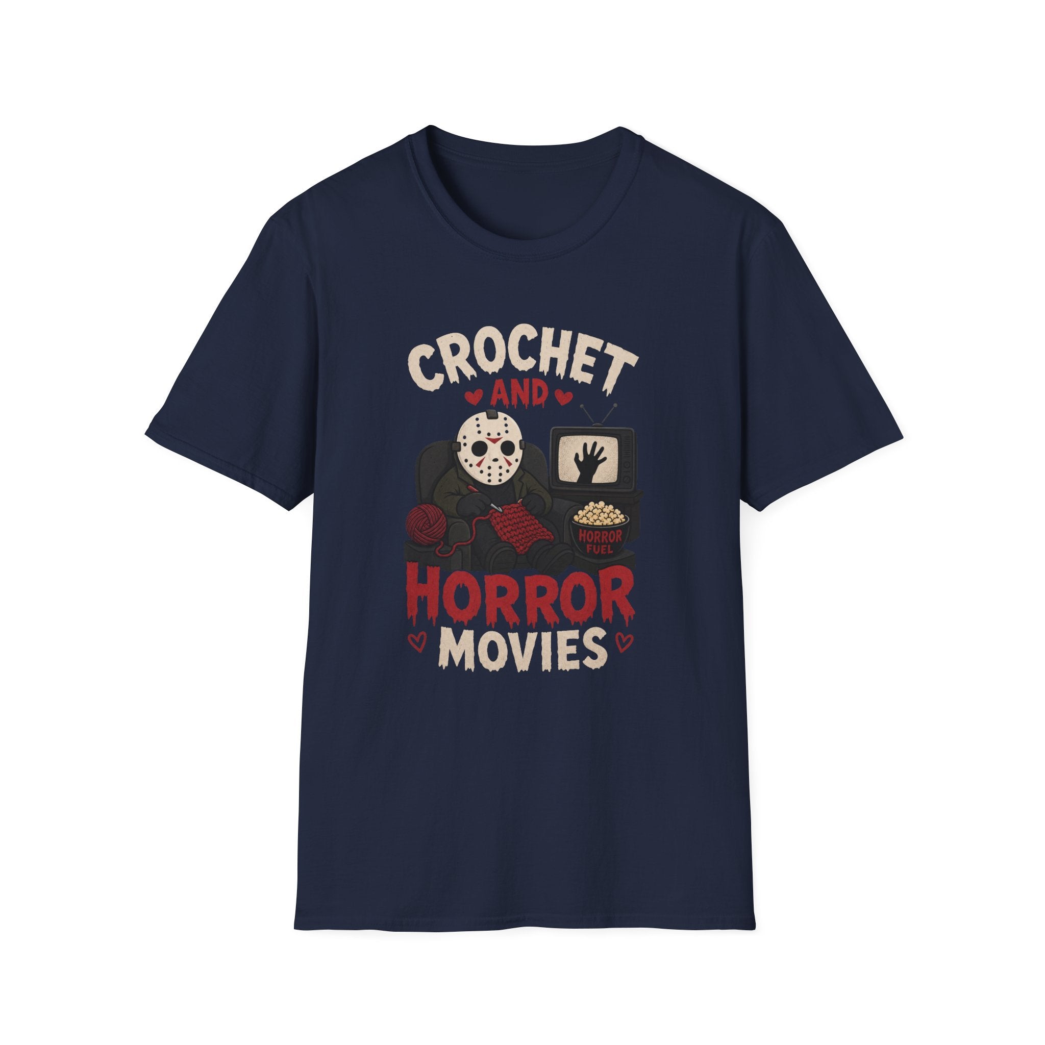crochet heart horror movies T-Shirt